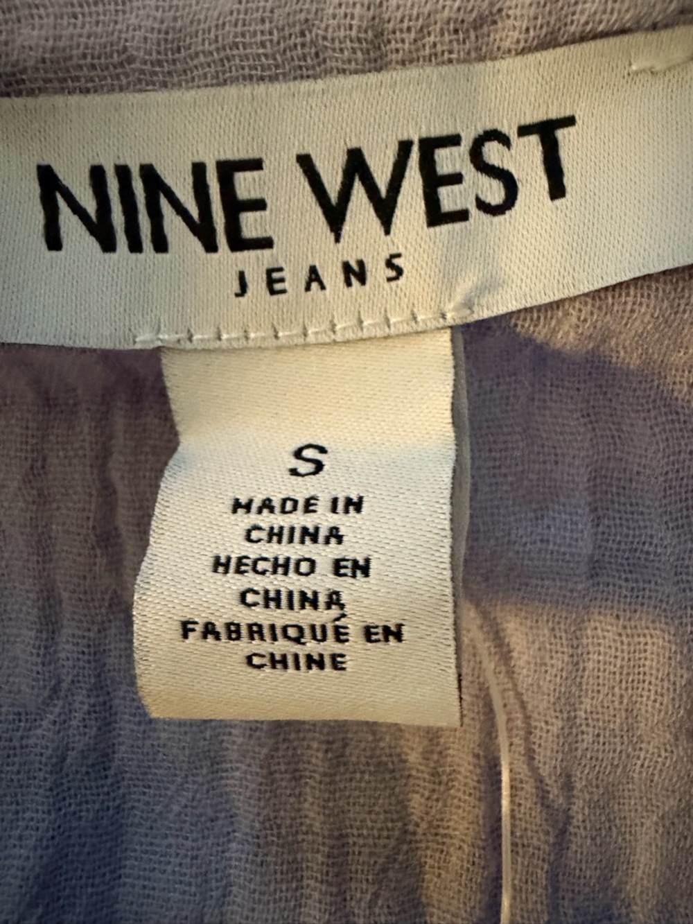 Nine West Light Purple Long Sleeve High Low Hem Double Gauze Shirt NWT - Picture 3 of 5